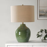 Beckett Table Lamp, Moss Green-Lighting-High Fashion Home