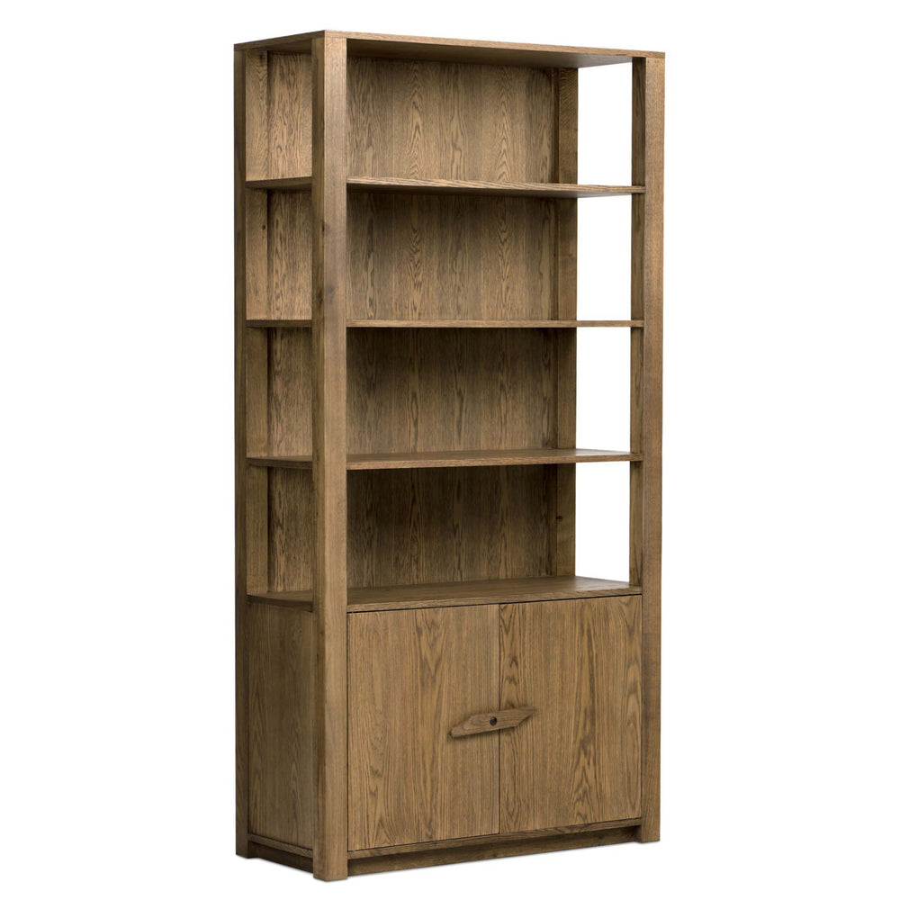Bedford Bookcase, Warm Natural Oak by Four Hands-Furniture - Storage-High Fashion Home