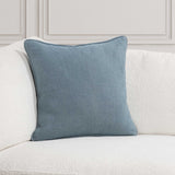 Bedford Linen Pillow, Chambray-Accessories-High Fashion Home