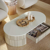 Bella Large Storage Coffee Table,Cream-Furniture - Accent Tables-High Fashion Home