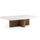 Bellamy Rectangular Coffee Table, White Marble