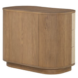 Belmont 3 Drawer Nightstand, Warm Oak-Furniture - Bedroom-High Fashion Home
