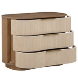 Belmont 3 Drawer Nightstand, Warm Oak-Furniture - Bedroom-High Fashion Home