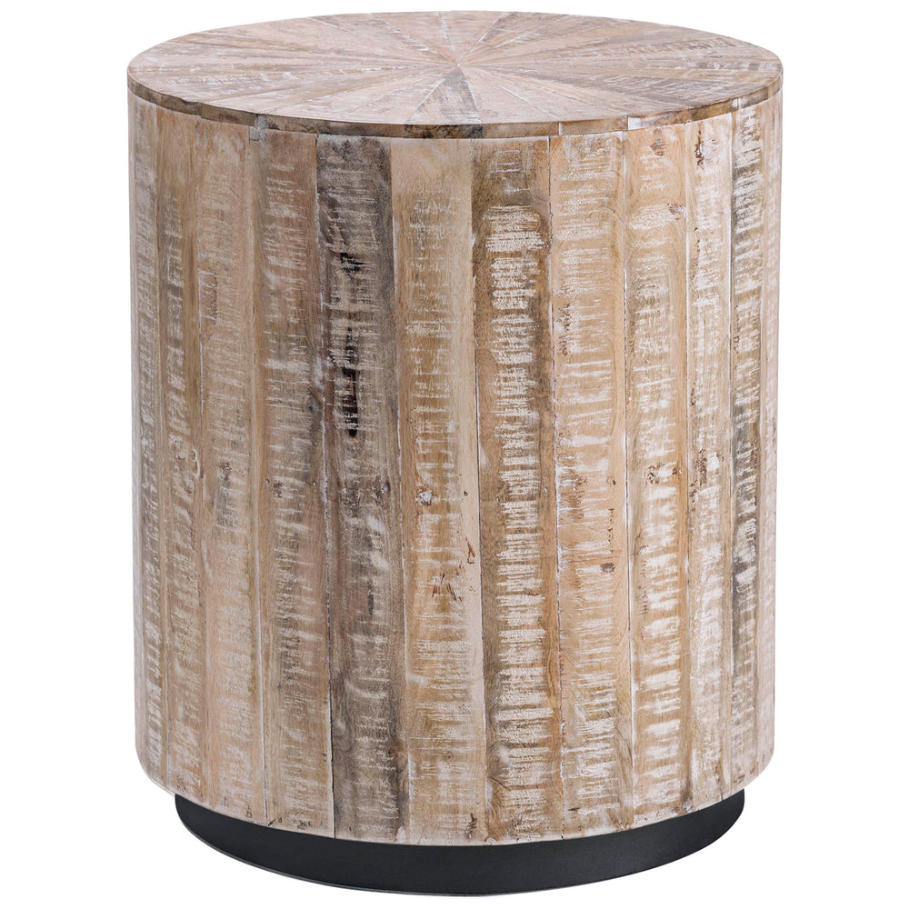 Bengal Manor End Table, White Wash-Furniture - Accent Tables-High Fashion Home