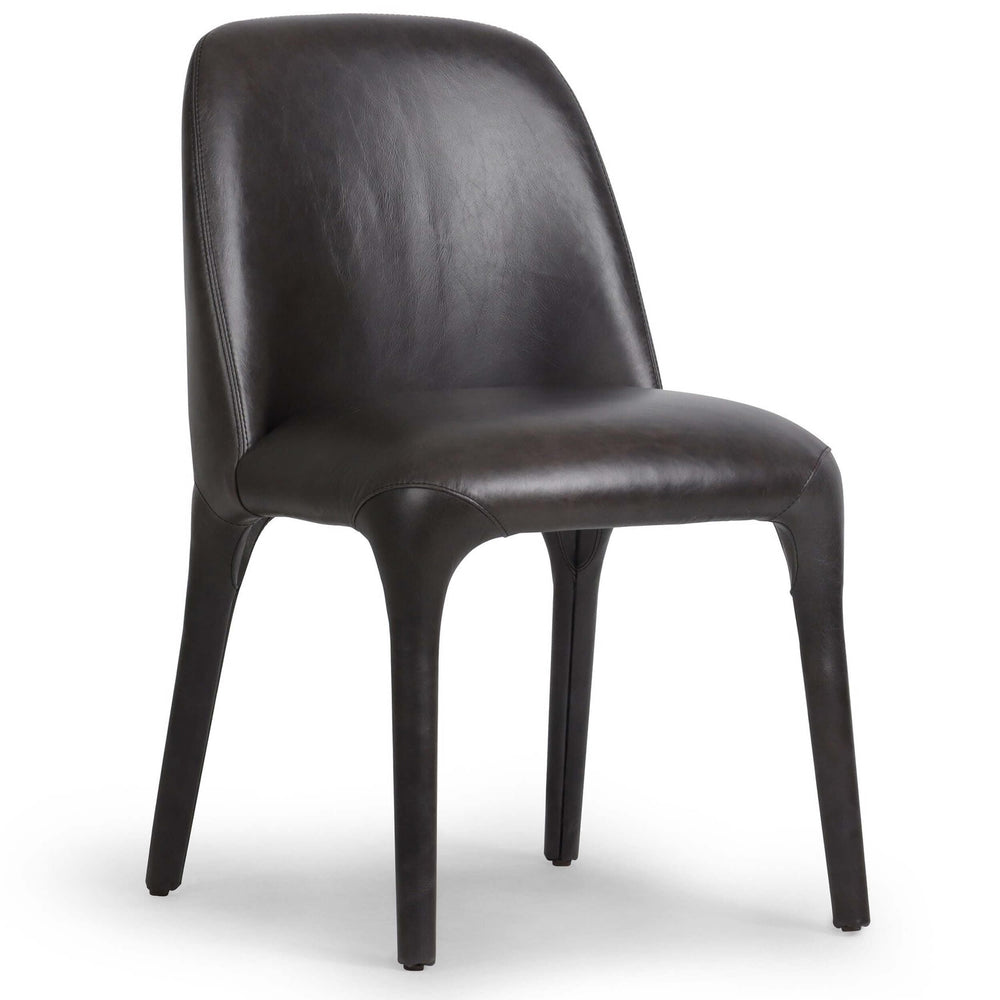 Bensen Leather Dining Chair, Sonoma Black, Set of 2