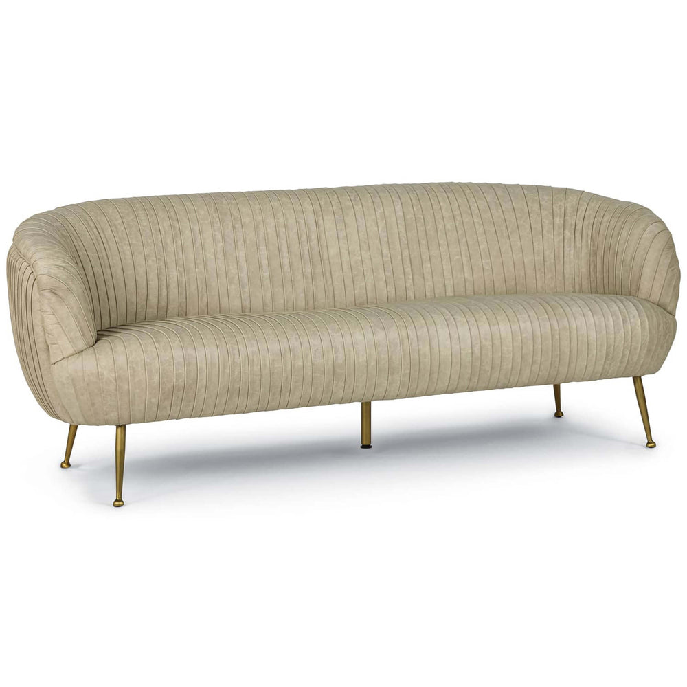 Beretta Leather Sofa, Cappuccino-Furniture - Sofas-High Fashion Home