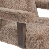 Bergen Desk Chair, Taupe Shearling by Four Hands-Furniture - Office-High Fashion Home