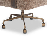 Bergen Desk Chair, Taupe Shearling by Four Hands-Furniture - Office-High Fashion Home