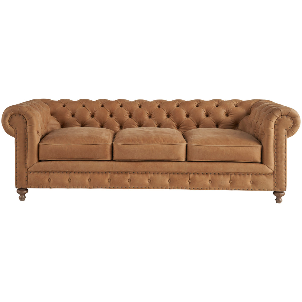 Berkeley Leather Sofa, Winchester Sandstone