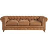 Berkeley Leather Sofa, Winchester Sandstone