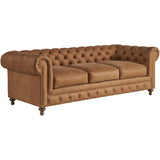 Berkeley Leather Sofa, Winchester Sandstone