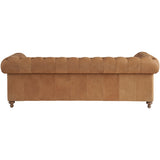 Berkeley Leather Sofa, Winchester Sandstone
