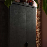 Berlin Cabinet, Black Linen by Four Hands