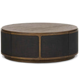 Bertie Coffee Table, Saddle Brown by Four hands-Furniture - Accent Tables-High Fashion Home