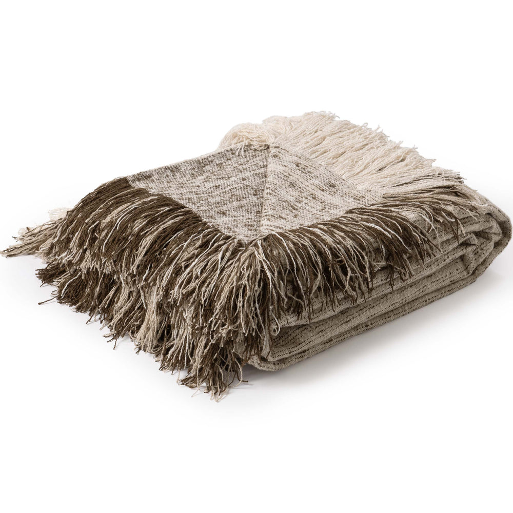 Beryl Blanket, Cocoa Brown-Accessories-High Fashion Home
