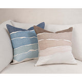 Bikram Pillow, Blue/Ivory-Accessories-High Fashion Home