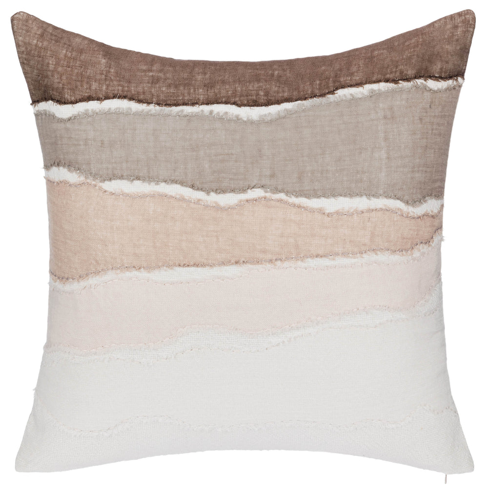 Bikram Pillow, Ivory/Mocha Cream-Accessories-High Fashion Home