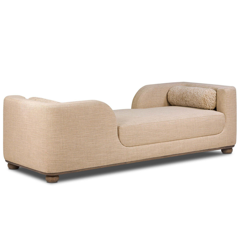 Bilbury Chaise, Beige Shearling by Four Hands