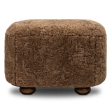 Bilbury Oval Ottoman, Amber Shearling by Four Hands-Furniture - Chair-High Fashion Home