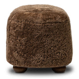 Bilbury Oval Ottoman, Amber Shearling by Four Hands-Furniture - Chair-High Fashion Home