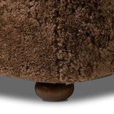 Bilbury Oval Ottoman, Amber Shearling by Four Hands-Furniture - Chair-High Fashion Home