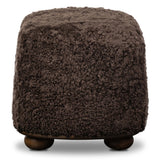 Bilbury Oval Ottoman, Cocoa Shearling by Four Hands-Furniture - Chair-High Fashion Home