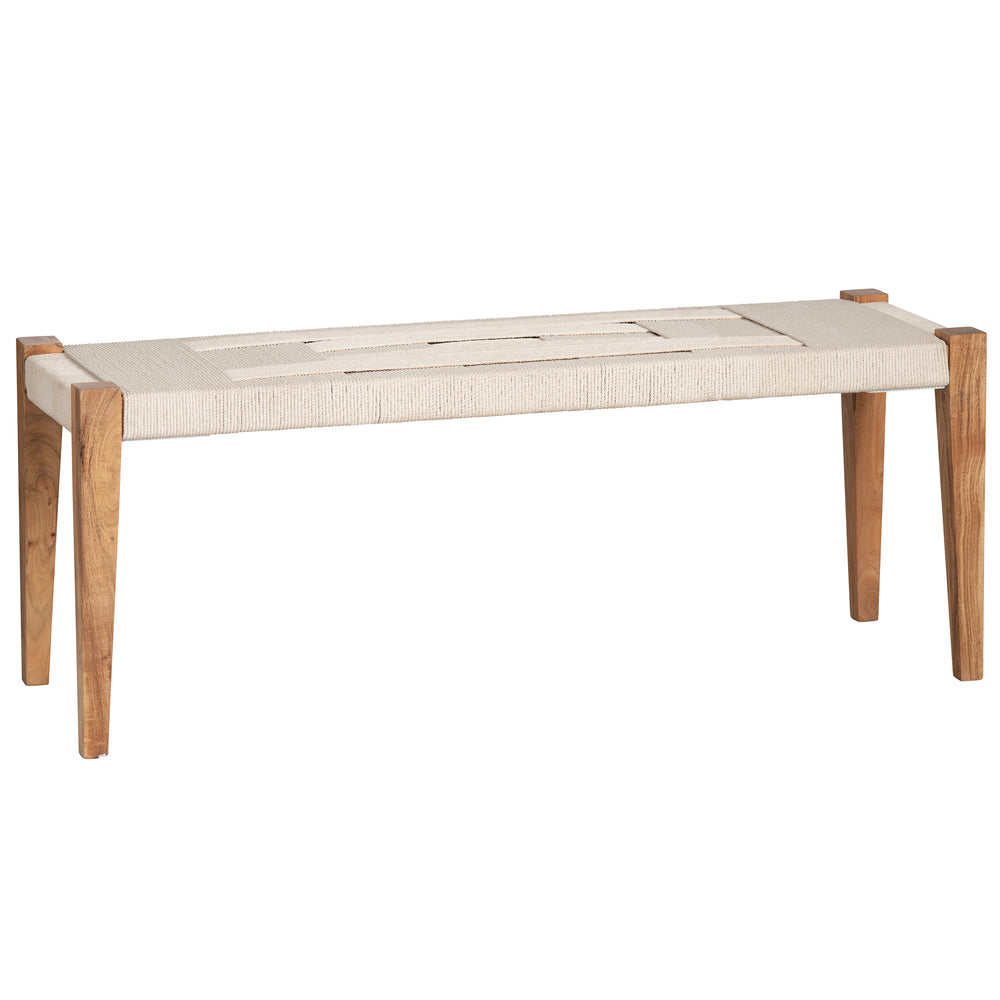 Biscayne Bench, Light Natural-Furniture - Benches-High Fashion Home