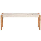 Biscayne Bench, Light Natural-Furniture - Benches-High Fashion Home