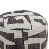 Bisou Jacquard Ottoman, Black