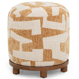 Bisou Jacquard Ottoman, Curry