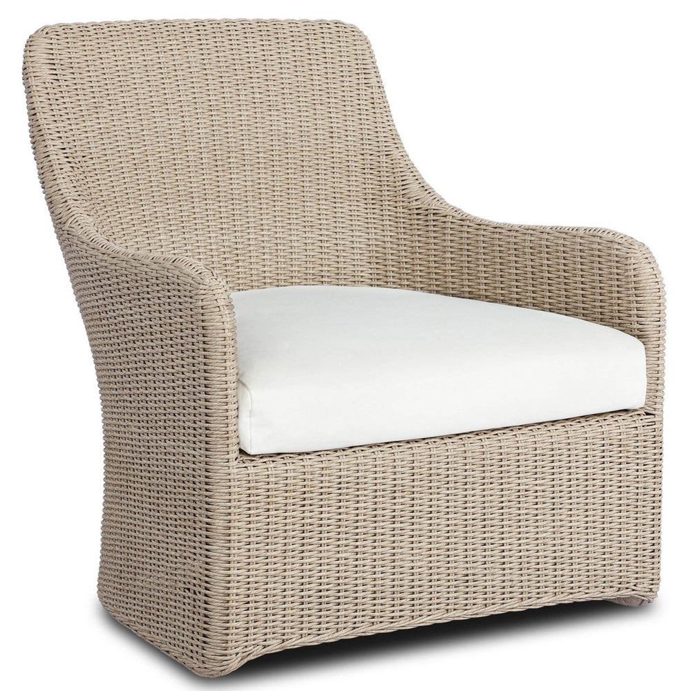 Blaire Outdoor Swivel Chair, Vintage White by Four Hands-Furniture - Outdoor-High Fashion Home