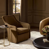 Blaire Swivel Chair, Henry Coffee by Four Hands-Furniture - Chair-High Fashion Home