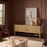 Blake Media Console, Washed Ash by Four Hands-Furniture - Storage-High Fashion Home