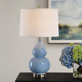 Blanca Table Lamp, Powder Blue-Lighting-High Fashion Home