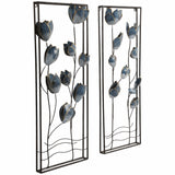 Blooming Flowers Wall Panels, Blue