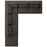 Bloor 5-Piece RAF Sectional w/Ottoman, Landale Charcoal-Furniture - Sofas-High Fashion Home