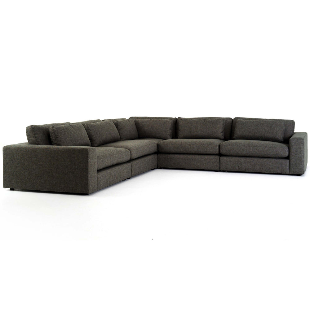 Bloor 5-Piece Sectional, Landale Charcoal-Furniture - Sofas-High Fashion Home