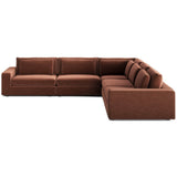Bloor 5 Piece Sectional, Surrey Auburn by Four Hands