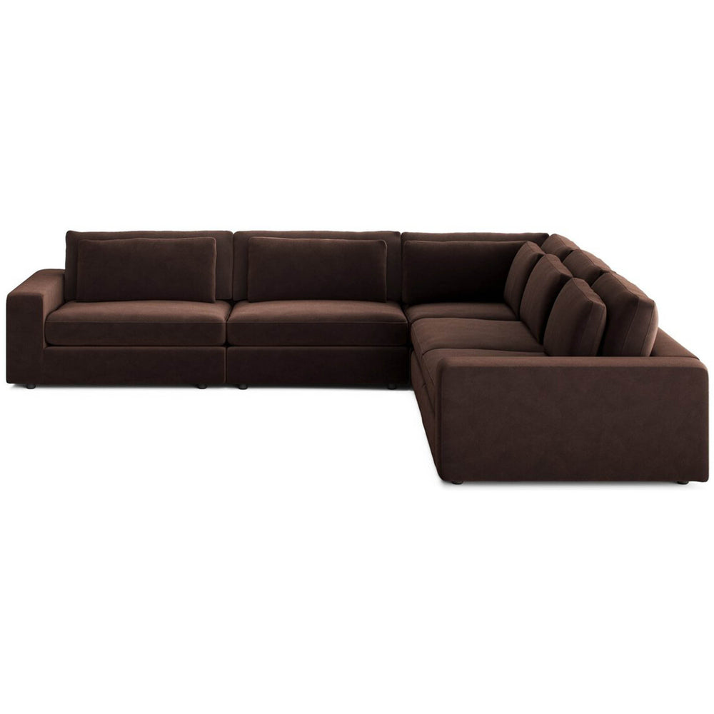 Bloor 5 Piece Sectional, Surrey Cocoa by Four Hands