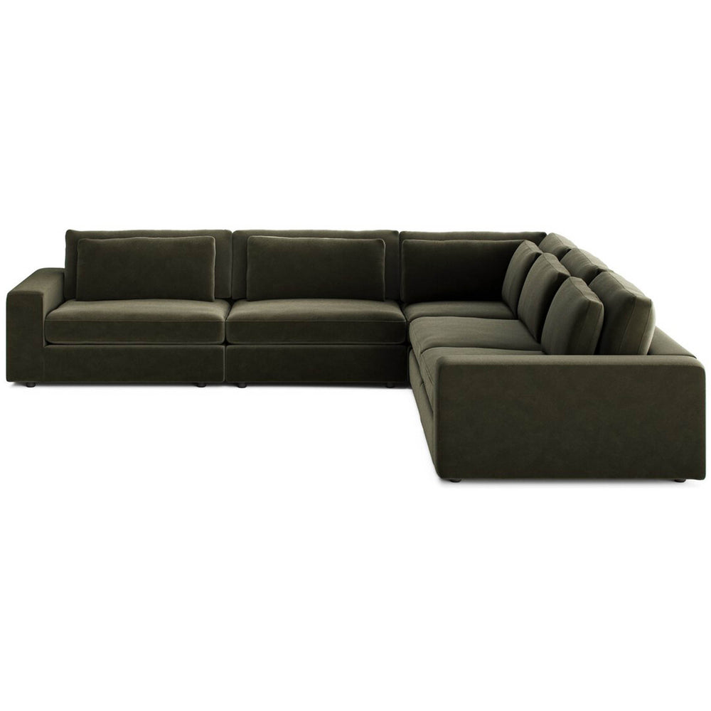 Bloor 5 Piece Sectional, Surrey Olive by Four Hands