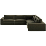 Bloor 5 Piece Sectional, Surrey Olive by Four Hands