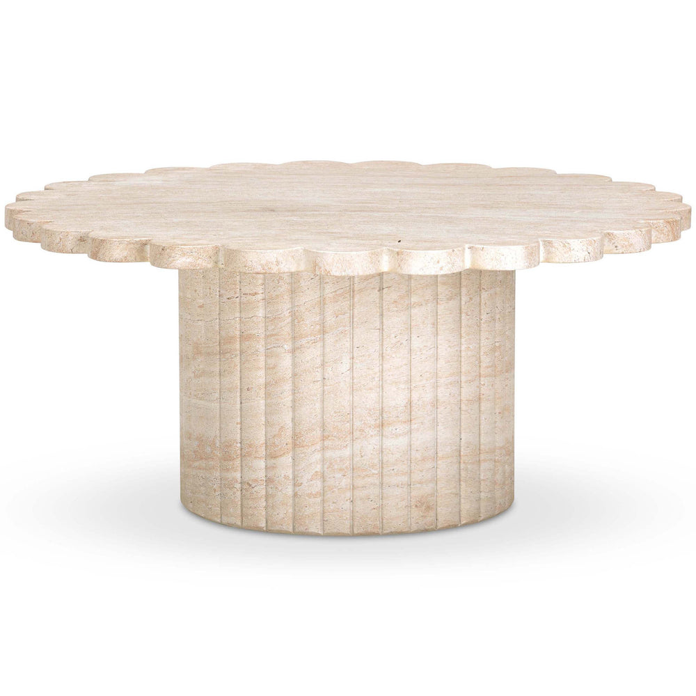 Blossom Coffee Table, Travertine Finish