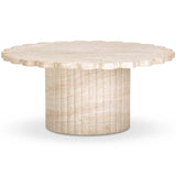 Blossom Coffee Table, Travertine Finish
