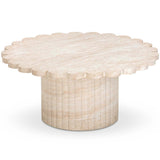 Blossom Coffee Table, Travertine Finish