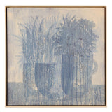 Blue Flowers No. 1 by Benjamin Galvan, Natural Maple Floater by Four Hands-Accessories Artwork-High Fashion Home