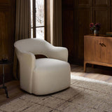 Blythe Swivel Chair, Sheepskin Natural by Four Hands