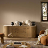 Boa Media Console, Sandy Mindi by Four Hands-Furniture - Storage-High Fashion Home
