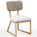Bobbie Shearling Dining Chair, Cream/Grey