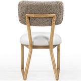 Bobbie Shearling Dining Chair, Cream/Grey