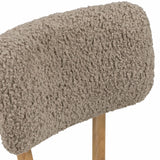 Bobbie Shearling Dining Chair, Cream/Grey